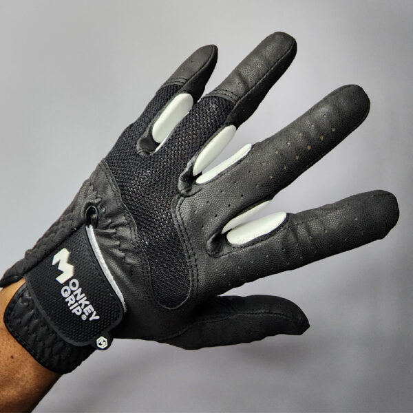 Monkey Grip Power Pad Happy Left Hand Black/White Golf Glove [Monkey Grip Power Pad 0402] - Gambar 6