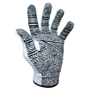 Monkey Grip Finger Print Silicone Synthetic Golf Gloves