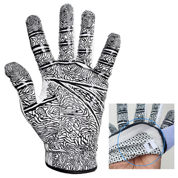 Monkey Grip Finger Print Silicone Synthetic Golf Gloves - Gambar 3